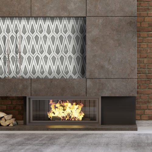 TINGLE Porcelain Waterjet Mosaic, Snow White & Pulpis Grey - Image 2